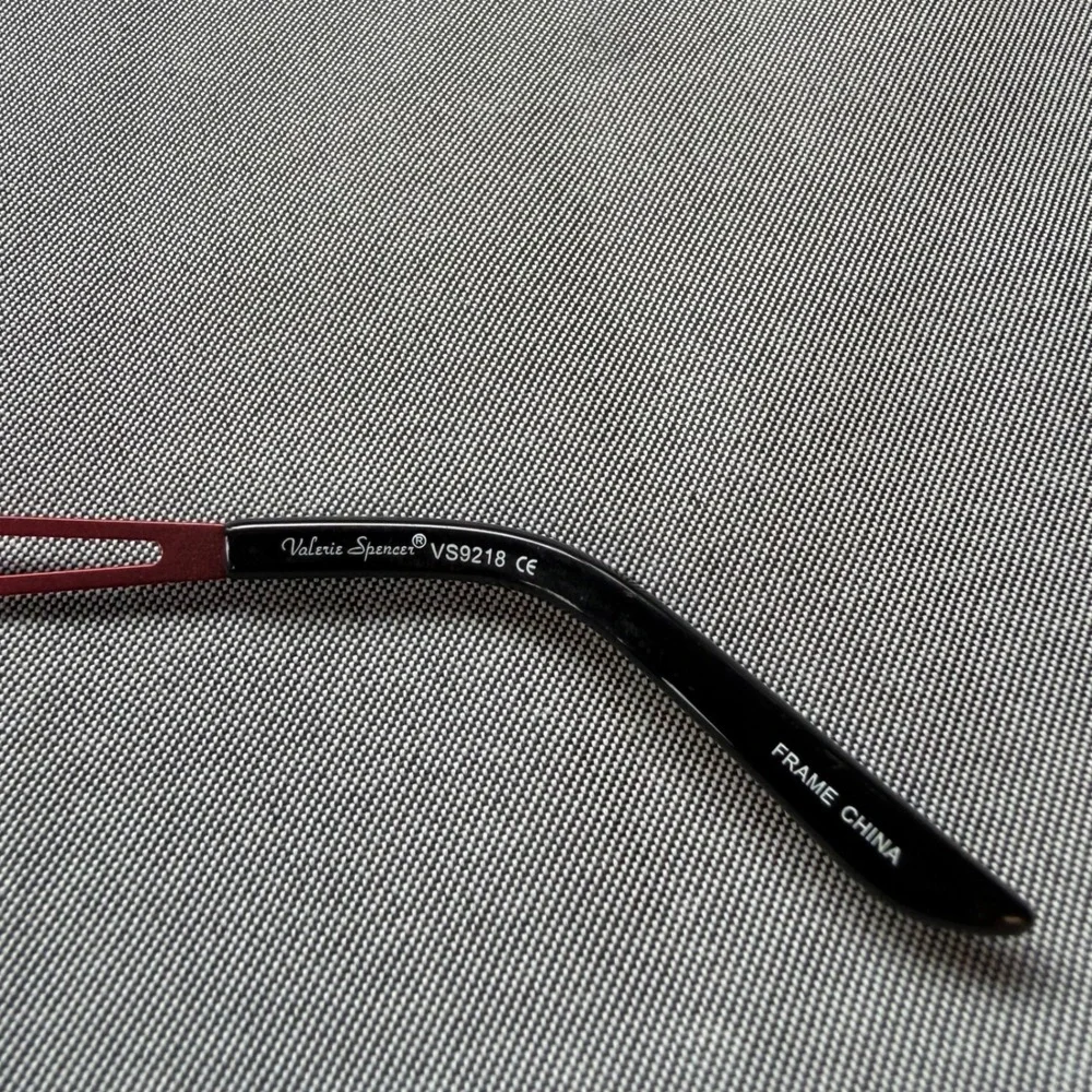 Valerie Spencer Eyeglass Frames Women 52-17-135 Burgundy Red Floral VS9218 Metal